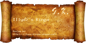 Illyés Kinga névjegykártya