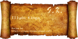 Illyés Kinga névjegykártya
