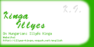 kinga illyes business card