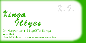 kinga illyes business card
